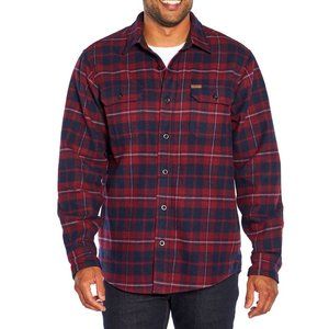 Orvis Men's Size Small Heavyweight Flannel Shirt Plaid Hand Pockets